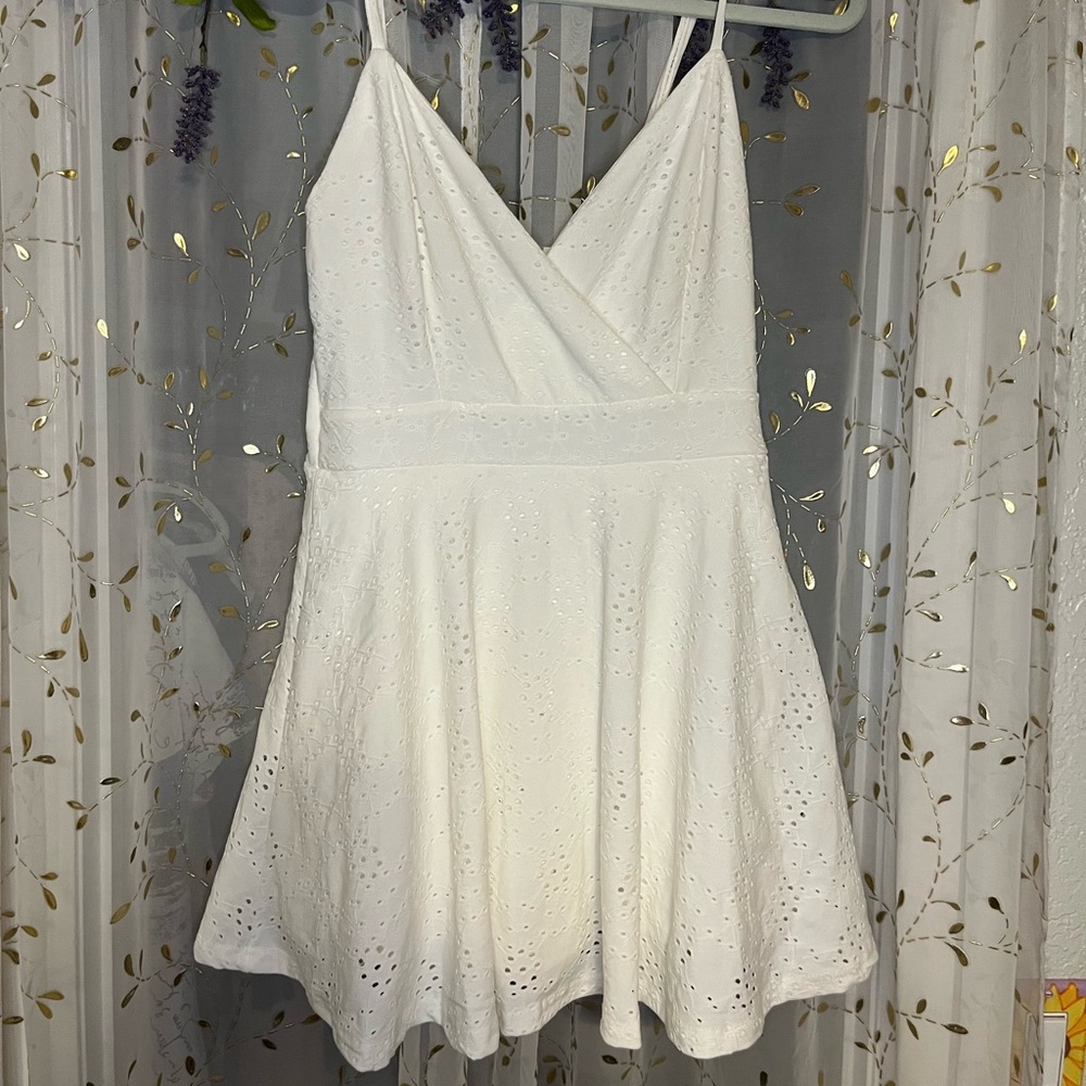 White Eyelet Mini Sundress/Romper